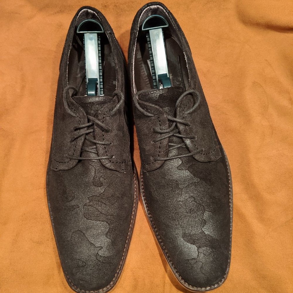 Steve Madden black camo leather dress shoes